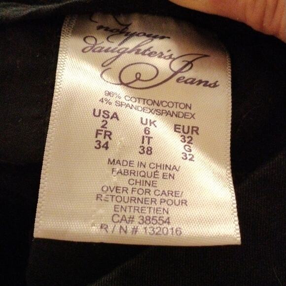 NYDJ BLACK Jeans Sz 2 Straight 28W 33L Spandex Stretch Preppy Coastal Cotton - Picture 7 of 10